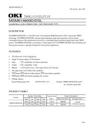 Datasheet MSM514800D-70JS manufacturer OKI