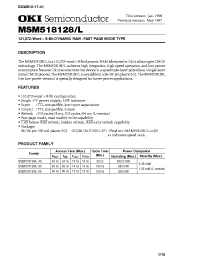 Datasheet MSM518128-60JS manufacturer OKI