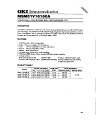 Datasheet MSM51V16160A-70JS manufacturer OKI