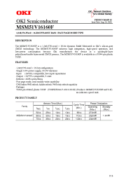 Datasheet MSM51V16160F manufacturer OKI