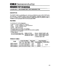 Datasheet MSM51V16400A manufacturer OKI