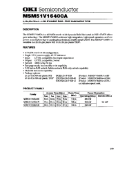 Datasheet MSM51V16400A-80TS-L manufacturer OKI