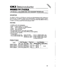 Datasheet MSM51V17405A manufacturer OKI