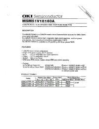 Datasheet MSM51V18160A-70TS-K manufacturer OKI