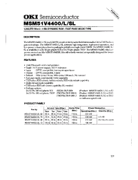 Datasheet MSM51V4400SL-10TS-K manufacturer OKI