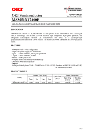 Datasheet MSM51X17400F manufacturer OKI