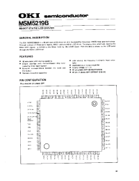 Datasheet MSM5219B manufacturer OKI