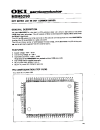 Datasheet MSM5298 manufacturer OKI