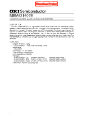 Datasheet MSM531602E-XXGS-K manufacturer OKI