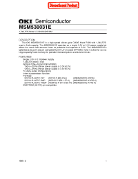 Datasheet MSM538001E-XXGS-K manufacturer OKI
