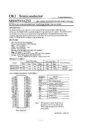 Datasheet MSM5416250 manufacturer OKI