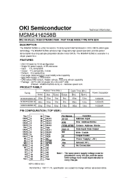 Datasheet MSM5416258B manufacturer OKI