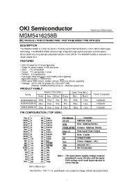 Datasheet MSM5416258B-30JS manufacturer OKI