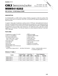 Datasheet MSM5416282-50 manufacturer OKI