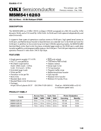 Datasheet MSM5416283-50 manufacturer OKI