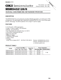 Datasheet MSM5432126 manufacturer OKI