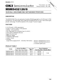 Datasheet MSM5432126/8-60 manufacturer OKI