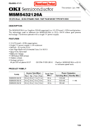 Datasheet MSM5432126A manufacturer OKI