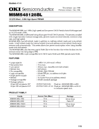 Datasheet MSM548128BL-70GS-K manufacturer OKI