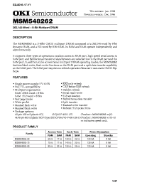 Datasheet MSM548262-60TS-K manufacturer OKI