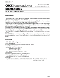 Datasheet MSM548332-30 manufacturer OKI