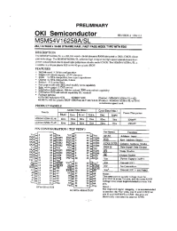 Datasheet MSM54V16258A manufacturer OKI