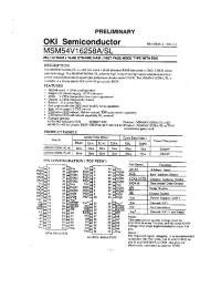 Datasheet MSM54V16258A-40JS manufacturer OKI
