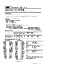 Datasheet MSM54V16258BSL-45TSK manufacturer OKI