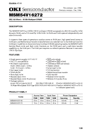 Datasheet MSM54V16272-60 manufacturer OKI