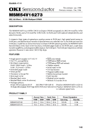 Datasheet MSM54V16273-70TS-K manufacturer OKI