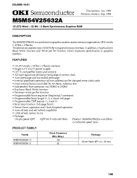 Datasheet MSM54V25632A manufacturer OKI