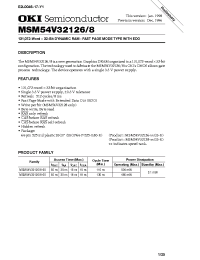 Datasheet MSM54V32126-60 manufacturer OKI