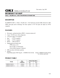 Datasheet MSM56V16160F-10TS-K manufacturer OKI