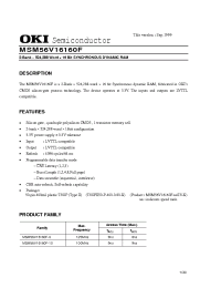 Datasheet MSM56V16160F-8TS-K manufacturer OKI