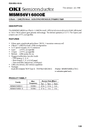 Datasheet MSM56V16800E-10 manufacturer OKI