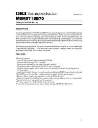 Datasheet MSM5718B70-50GS-K manufacturer OKI