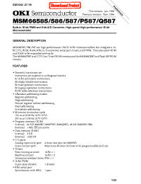 Datasheet MSM586 manufacturer OKI