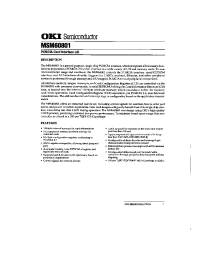 Datasheet MSM60801 manufacturer OKI