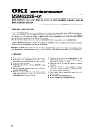 Datasheet MSM6222B-01 manufacturer OKI