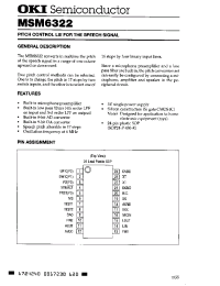 Datasheet MSM6322 manufacturer OKI