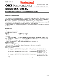 Datasheet MSM6351 manufacturer OKI