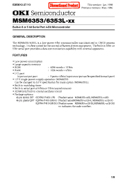 Datasheet MSM6353 manufacturer OKI