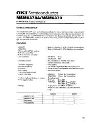 Datasheet MSM6378A manufacturer OKI