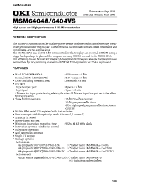 Datasheet MSM6404A manufacturer OKI