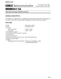 Datasheet MSM6411A manufacturer OKI