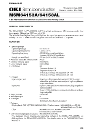 Datasheet MSM64153A-xxxGS-BK manufacturer OKI