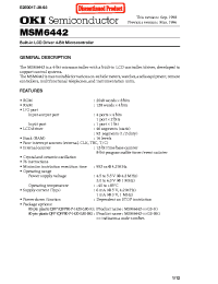 Datasheet MSM6442-XXGS-BK manufacturer OKI