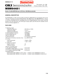 Datasheet MSM64481-014GS-2K-H manufacturer OKI