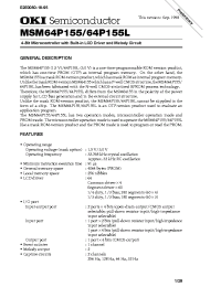 Datasheet MSM64P155-001GS-BK manufacturer OKI