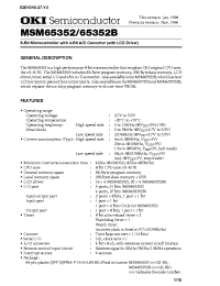 Datasheet MSM65352/65352B manufacturer OKI